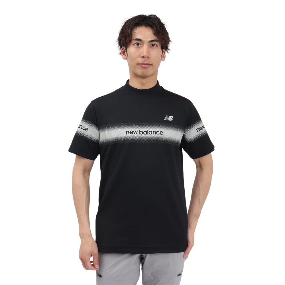 ニューバランス（new balance）（メンズ）ゴルフウェア UV 防透け 半袖 モックネック プルオーバー 012-5166012-010