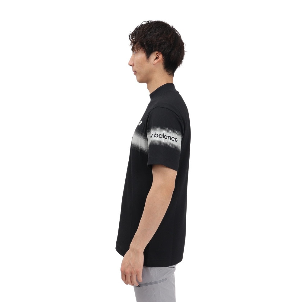 ニューバランス（new balance）（メンズ）ゴルフウェア UV 防透け 半袖 モックネック プルオーバー 012-5166012-010