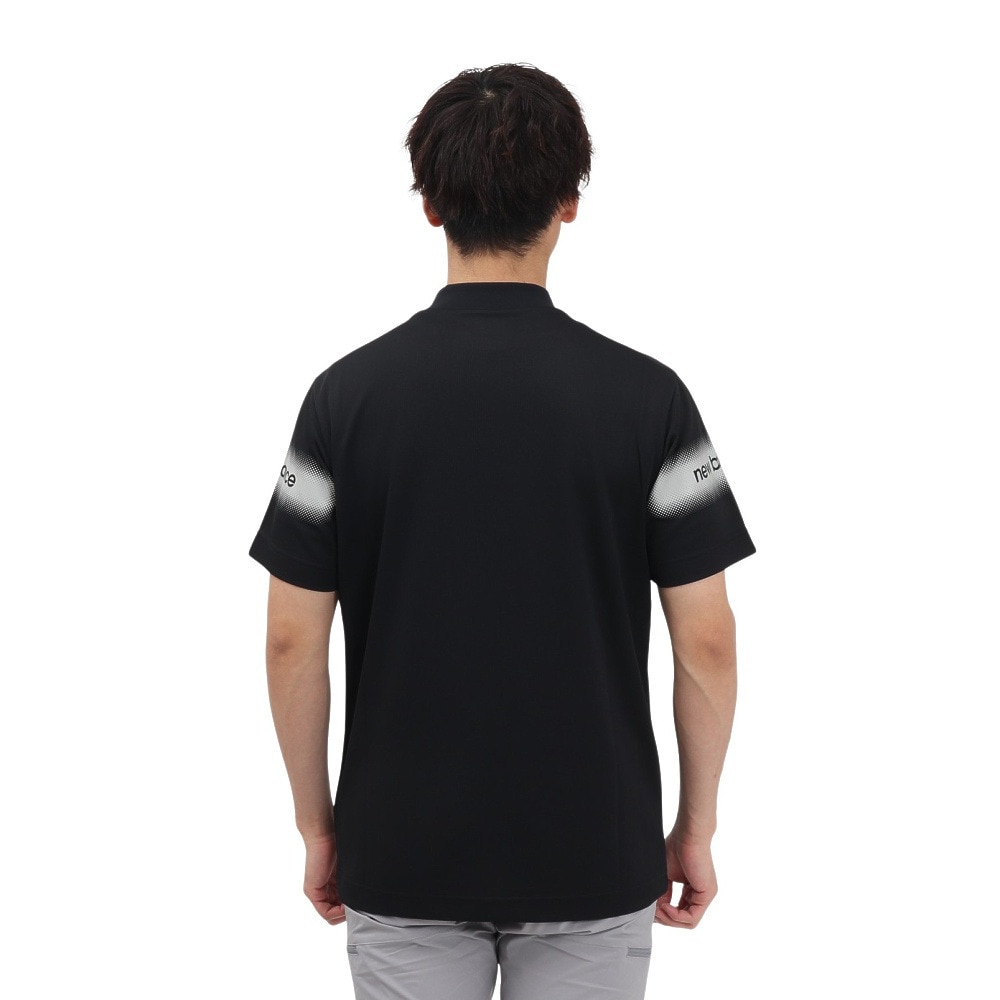 ニューバランス（new balance）（メンズ）ゴルフウェア UV 防透け 半袖 モックネック プルオーバー 012-5166012-010