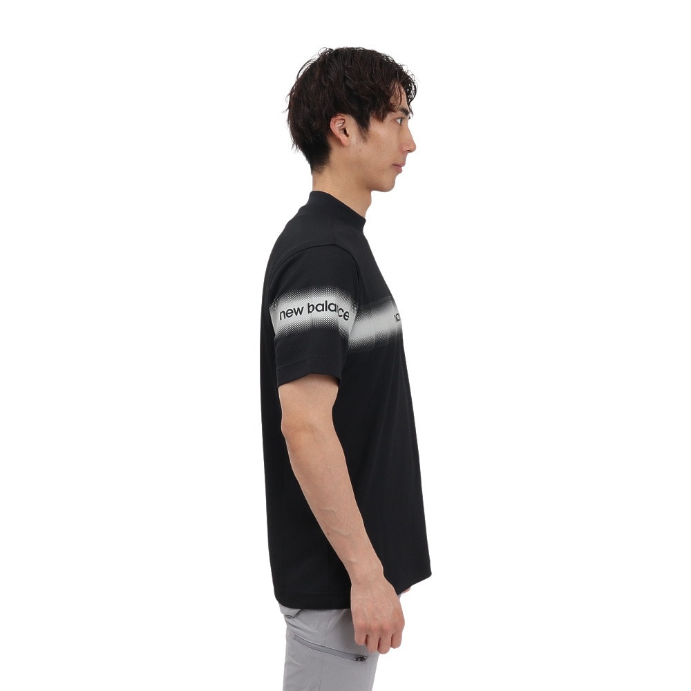 ニューバランス（new balance）（メンズ）ゴルフウェア UV 防透け 半袖 モックネック プルオーバー 012-5166012-010