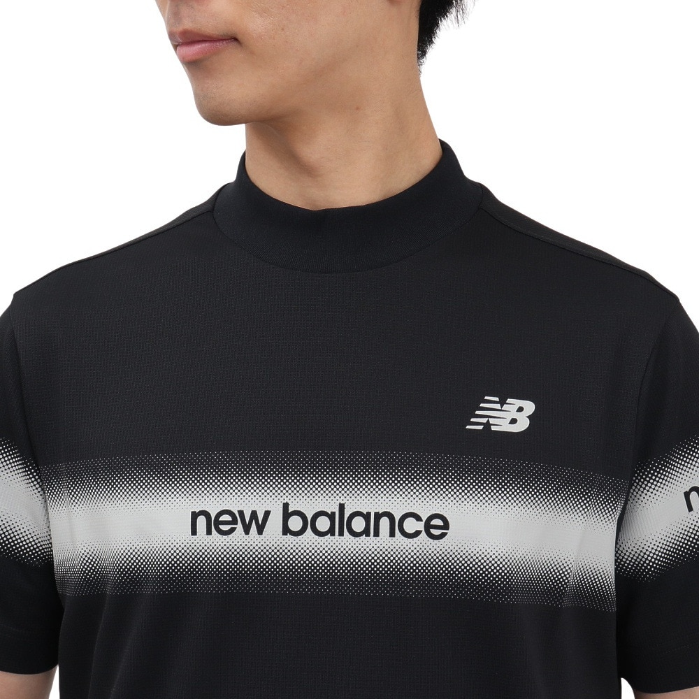ニューバランス（new balance）（メンズ）ゴルフウェア UV 防透け 半袖 モックネック プルオーバー 012-5166012-010