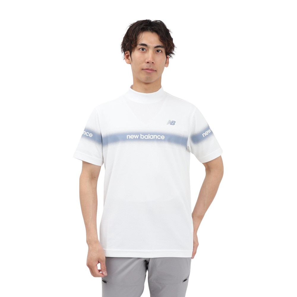 ニューバランス（new balance）（メンズ）ゴルフウェア UV 防透け 半袖 モックネック プルオーバー 012-5166012-030