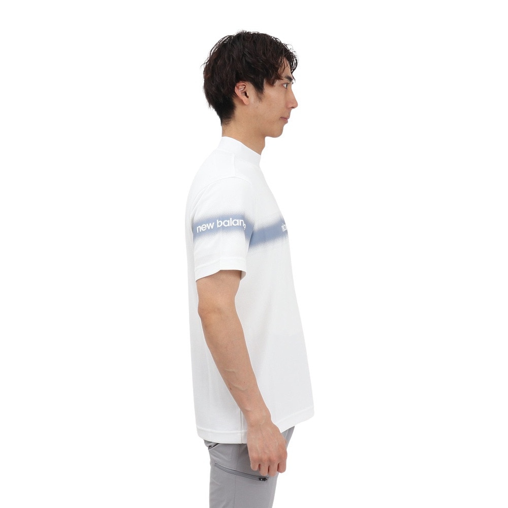 ニューバランス（new balance）（メンズ）ゴルフウェア UV 防透け 半袖 モックネック プルオーバー 012-5166012-030