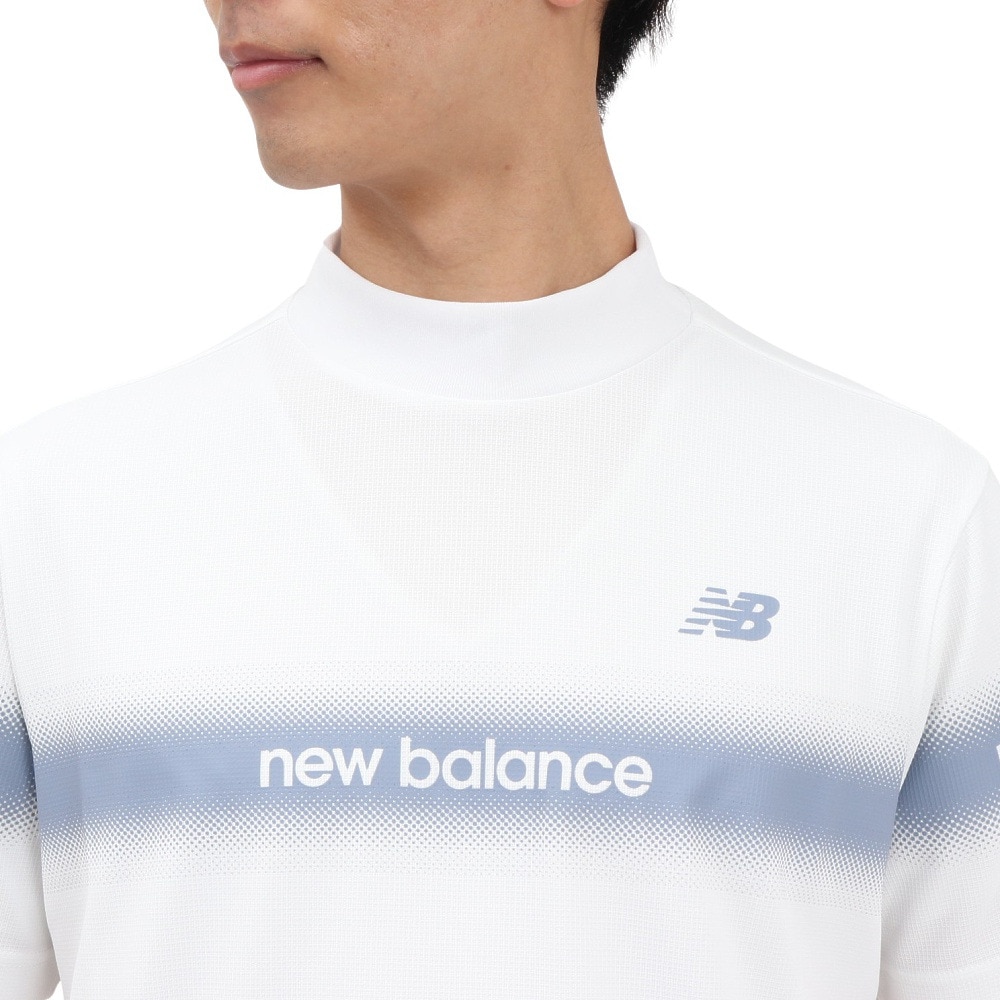 ニューバランス（new balance）（メンズ）ゴルフウェア UV 防透け 半袖 モックネック プルオーバー 012-5166012-030