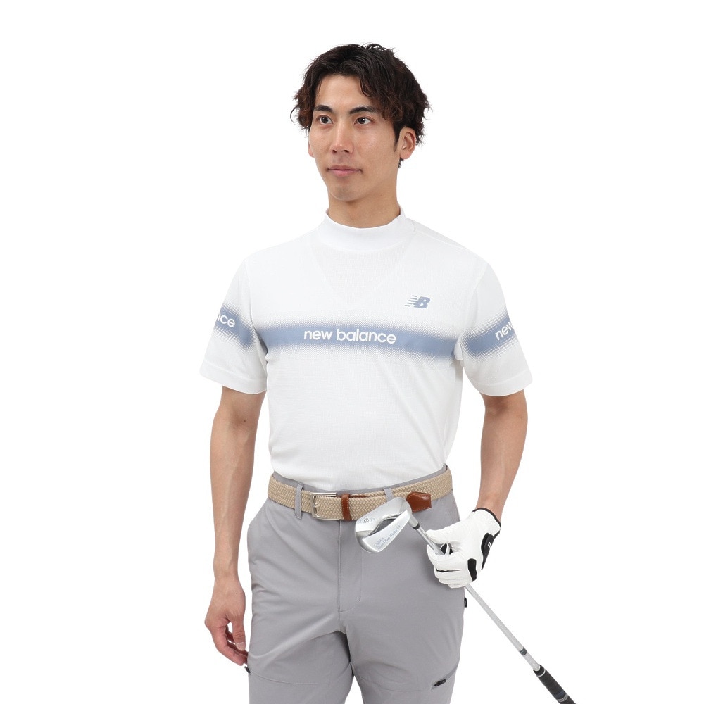 ニューバランス（new balance）（メンズ）ゴルフウェア UV 防透け 半袖 モックネック プルオーバー 012-5166012-030