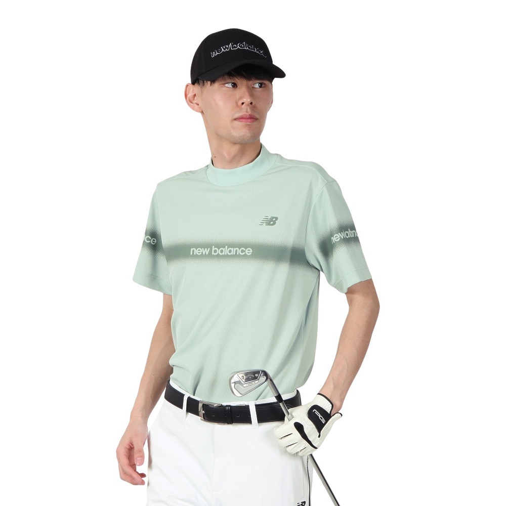 ニューバランス（new balance）（メンズ）ゴルフ 半袖 モックネック プルオーバー 012-5166012-130
