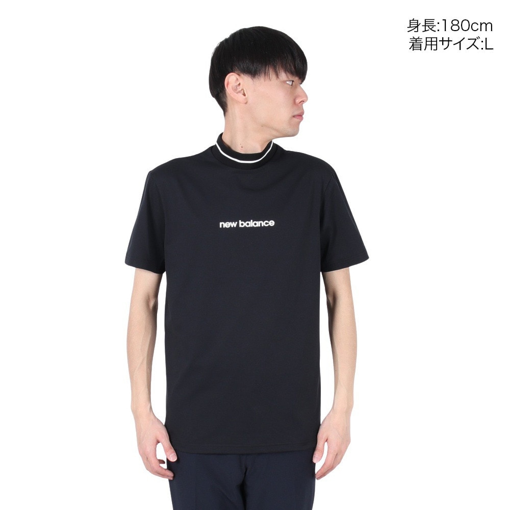 ニューバランス（new balance）（メンズ）ゴルフウェア 接触冷感 半袖 モックネック プルオーバー 012-5166016-010