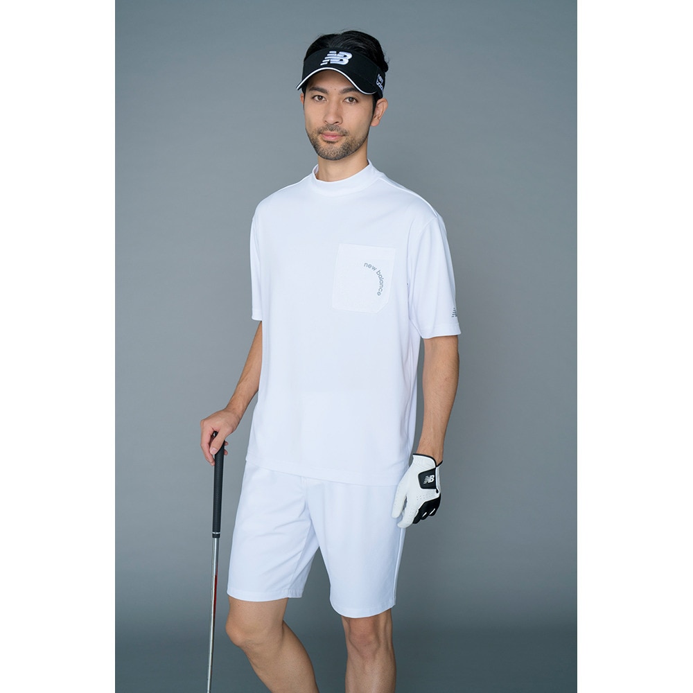 ニューバランス（new balance）（メンズ）ゴルフウェア 半袖モックネックポケットポロ 012-5166017-030