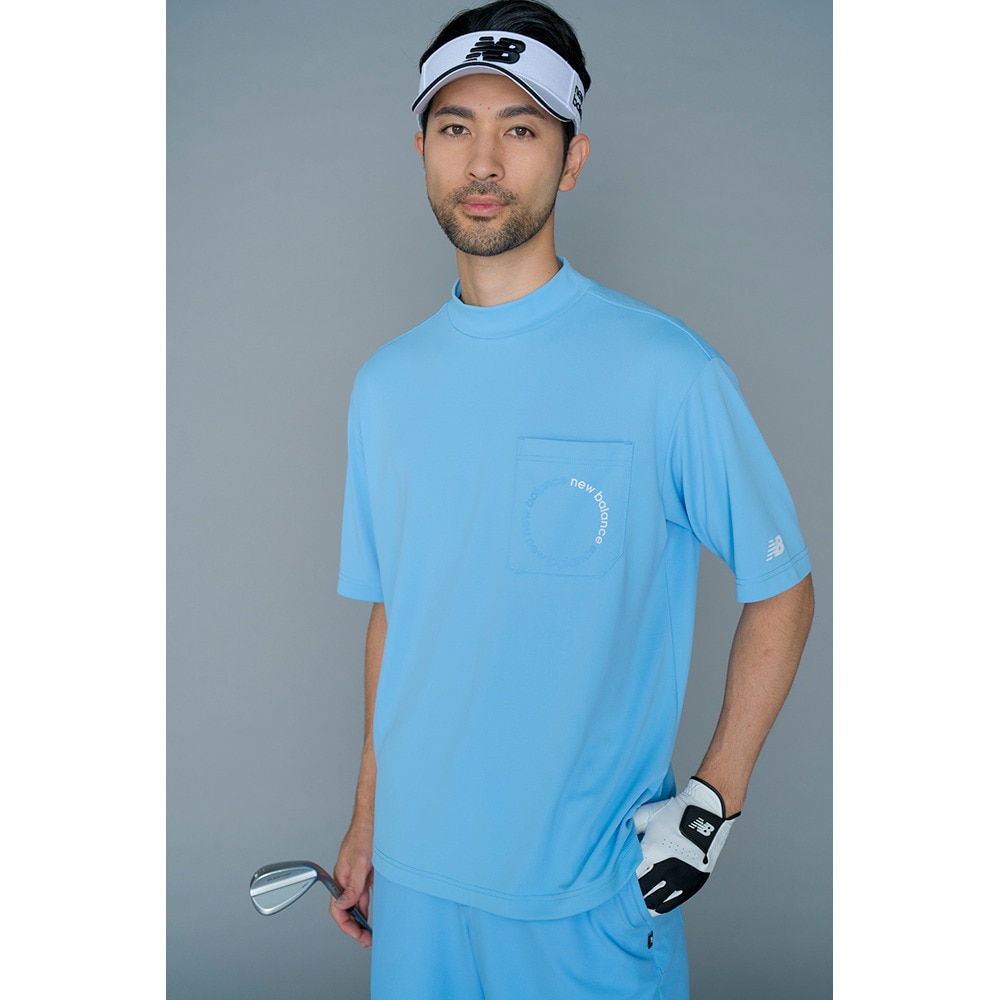 ニューバランス（new balance）（メンズ）ゴルフウェア 半袖モックネックポケットポロ 012-5166017-111