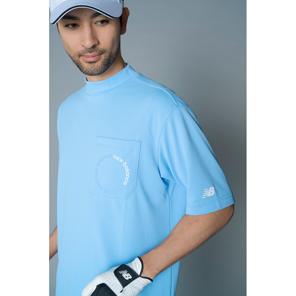 ニューバランス（new balance）（メンズ）ゴルフウェア 半袖モックネックポケットポロ 012-5166017-111