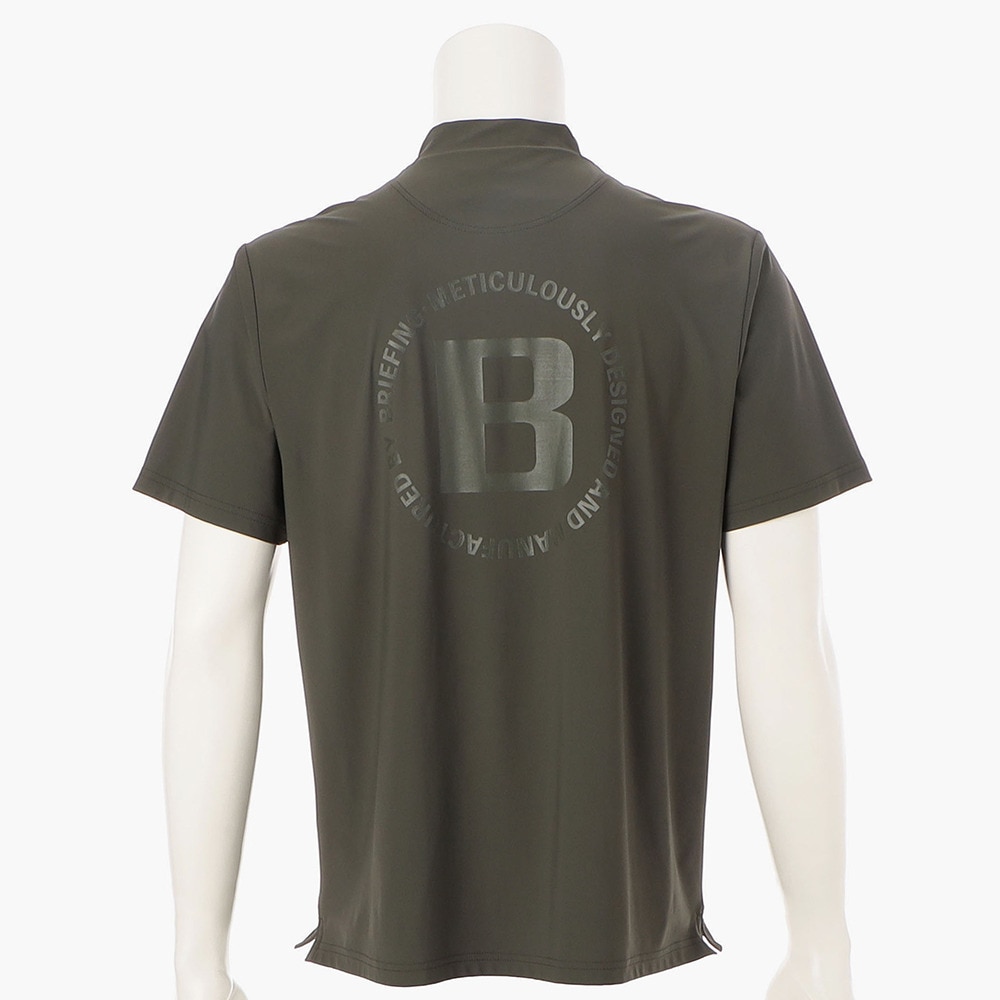 極美品 BRIEFING モックネック ストレッチ Tシャツ 半袖 mサイズ ブリーフィング（BRIEFING）（メンズ）ゴルフウェア 半袖 吸水速