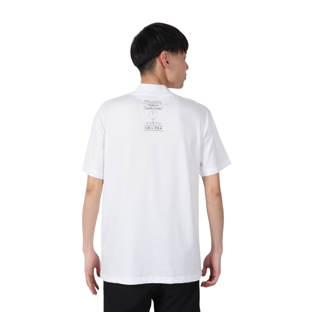 ニューエラ（NEW ERA）（メンズ、レディース）モックネック ゴルフ 半袖 ミッドネック Tシャツ PEANUTS チャーリー・ブラウン 14432149