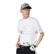 (メンズ、レディース)モックネック ゴルフ 半袖 ミッドネック Tシャツ PEANUTS チャーリー・ブラウン 14432149