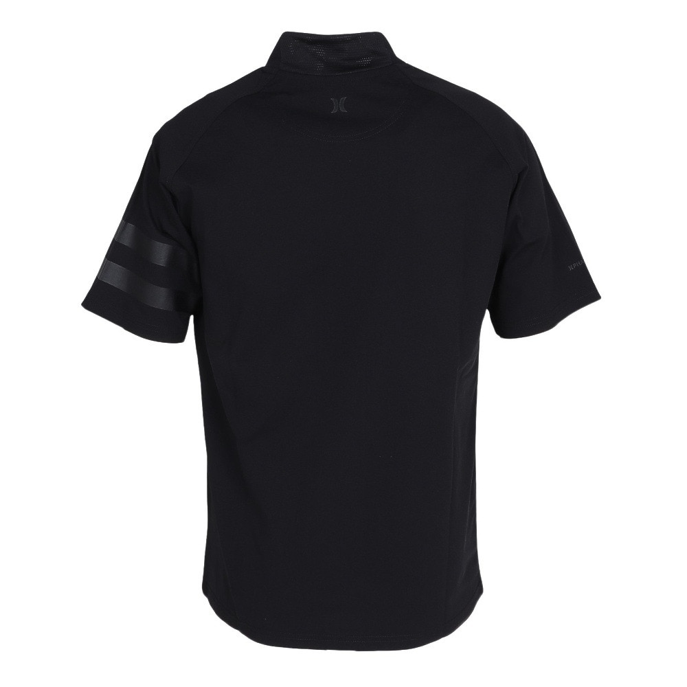 ハーレー（HURLEY）（メンズ）ゴルフウェア 吸汗速乾 ファントム アイコン ブロックパーティー 半袖 モックネック MGPS251108-BLK