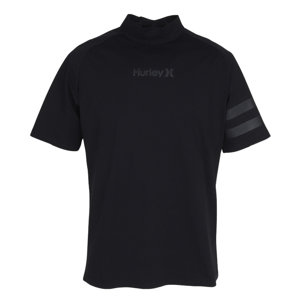 ハーレー（HURLEY）（メンズ）ゴルフウェア 吸汗速乾 ファントム アイコン ブロックパーティー 半袖 モックネック MGPS251108-BLK