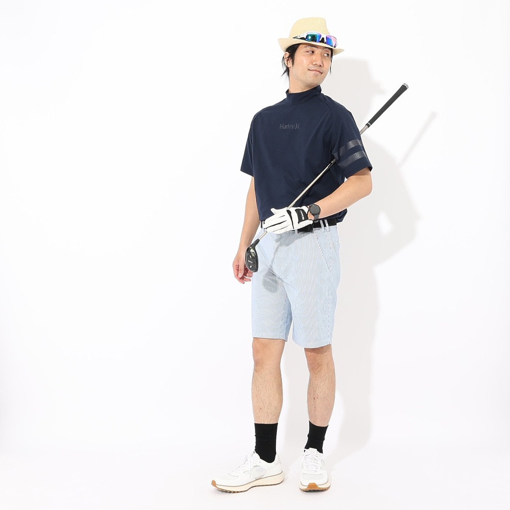 ハーレー（HURLEY）（メンズ）ゴルフウェア 吸汗速乾 ファントム アイコン ブロックパーティー 半袖 モックネック MGPS251108-OBS