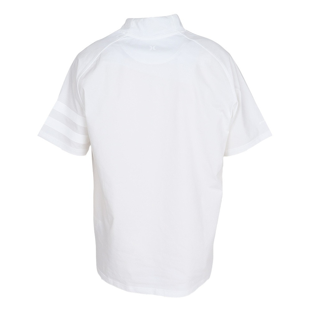 ハーレー（HURLEY）（メンズ）ゴルフウェア 吸汗速乾 ファントム アイコン ブロックパーティー 半袖 モックネック MGPS251108-WHT