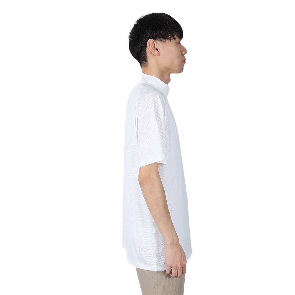 ハーレー（HURLEY）（メンズ）ゴルフウェア 軽量 通気性 ファントム メッシュ アイコン 半袖 モックネックシャツ MGPS251111-WHT