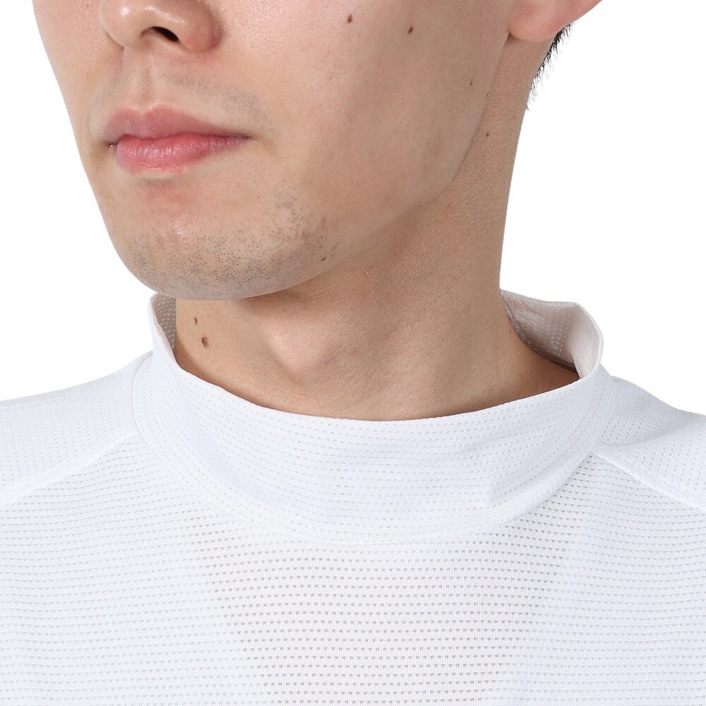 ハーレー（HURLEY）（メンズ）ゴルフウェア 軽量 通気性 ファントム メッシュ アイコン 半袖 モックネックシャツ MGPS251111-WHT