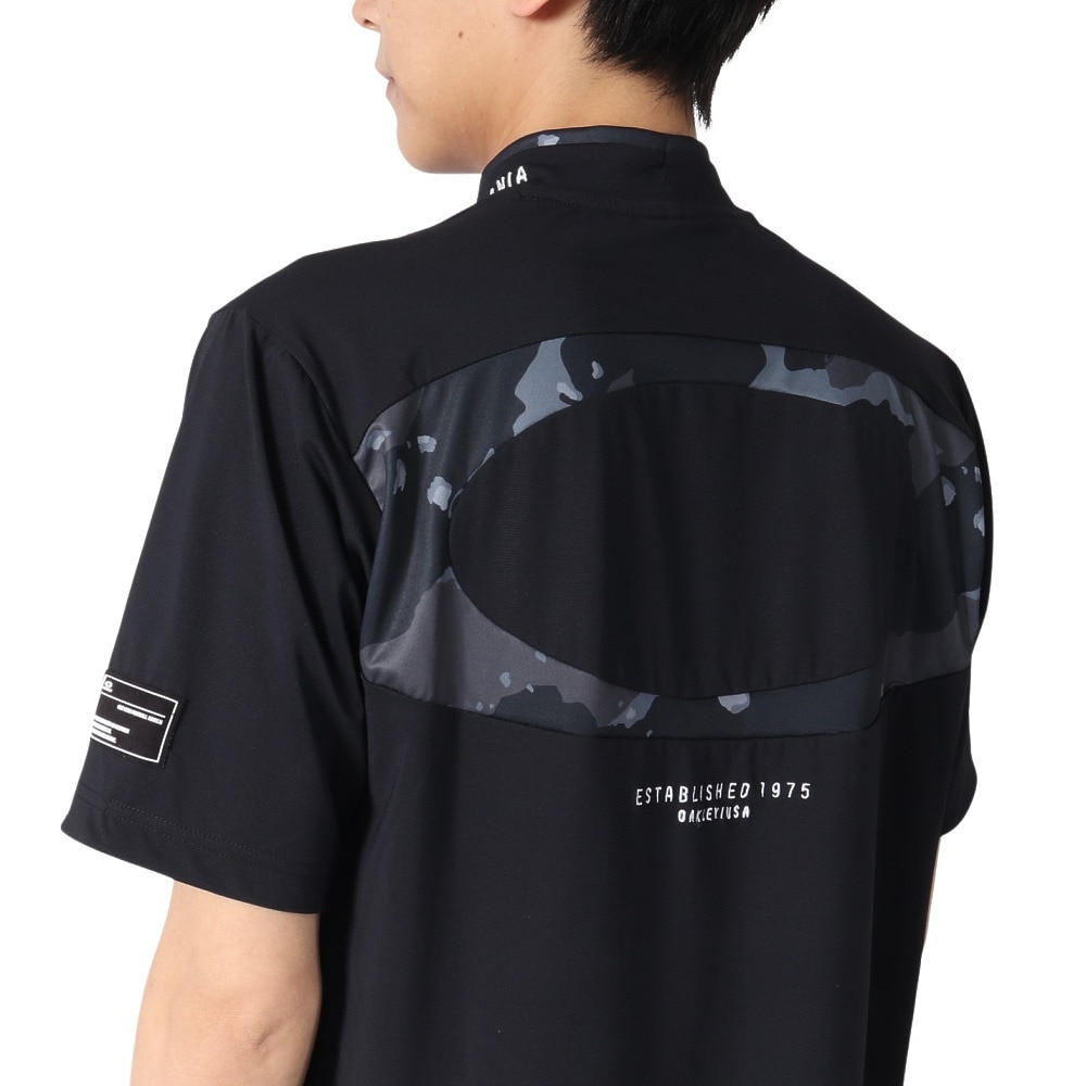 オークリー（OAKLEY）（メンズ）ゴルフウェア 吸汗速乾 接触冷感 STALWART モックネック半袖シャツ FOA407845-02E
