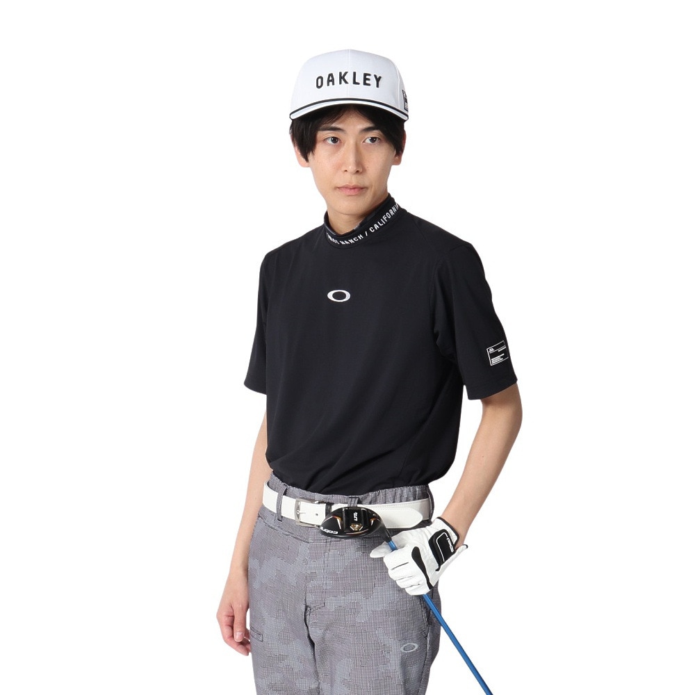 オークリー（OAKLEY）（メンズ）ゴルフウェア 吸汗速乾 接触冷感 STALWART モックネック半袖シャツ FOA407845-02E