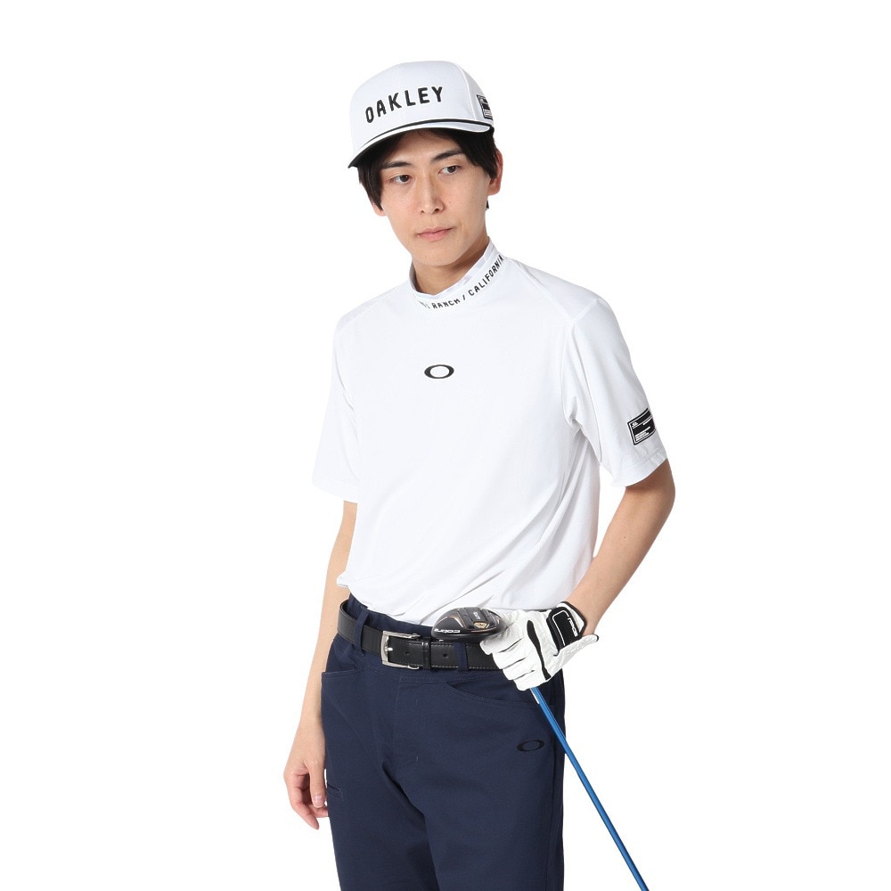 オークリー（OAKLEY）（メンズ）ゴルフウェア 吸汗速乾 接触冷感 STALWART モックネック半袖シャツ FOA407845-100