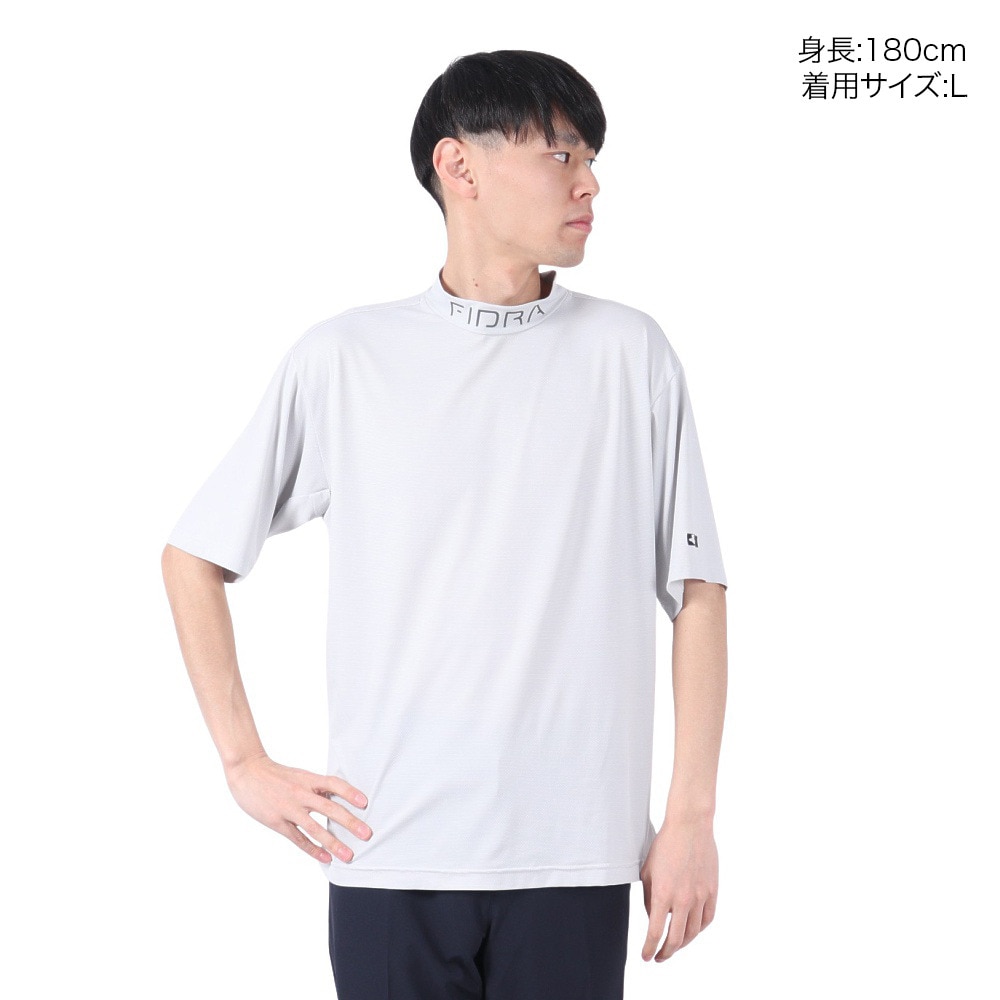 FIDRA VERA（FIDRA VERA）（メンズ）ゴルフウェア 吸水速乾 接触冷感 半袖 モックネックシャツ FV5TTG09 LGRY