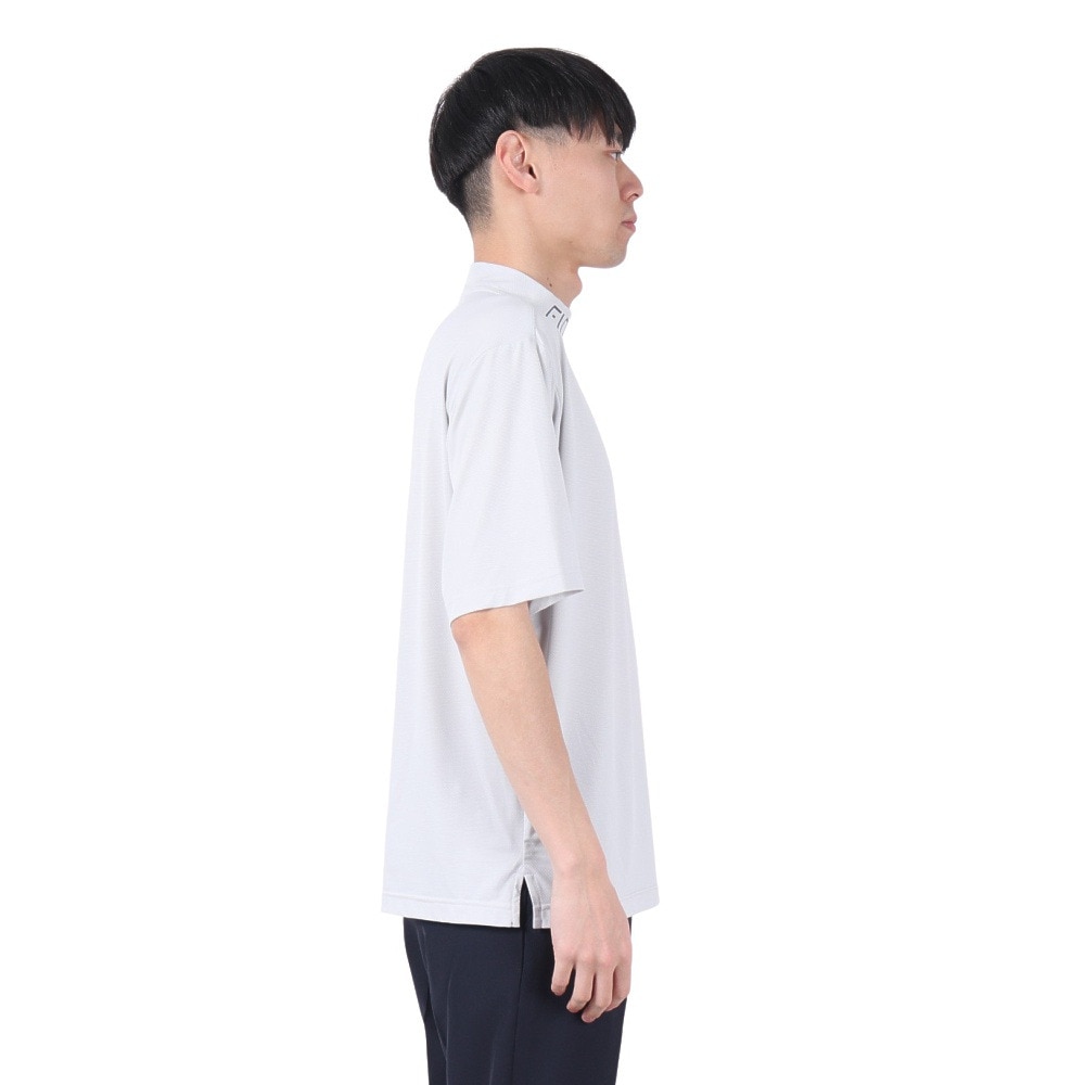 FIDRA VERA（FIDRA VERA）（メンズ）ゴルフウェア 吸水速乾 接触冷感 半袖 モックネックシャツ FV5TTG09 LGRY