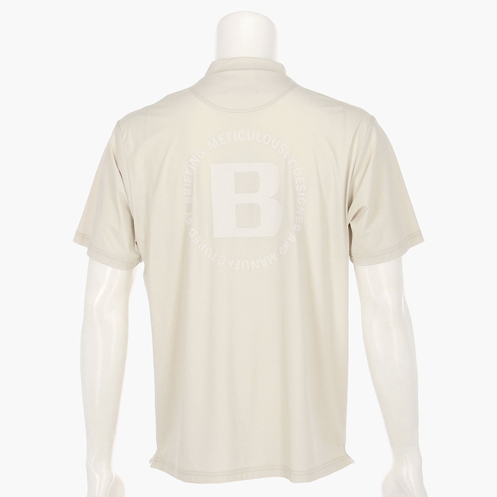 美品　ブリーフィング　briefing 半袖　モックネックシャツ　L BRIEFING GOLF ブリーフィング 半袖モックネックTシャツ
