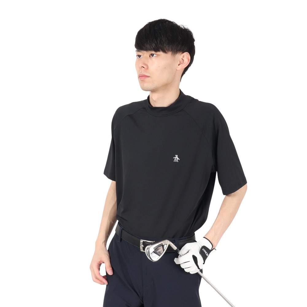 マンシングウエア（MUNSING WEAR）（メンズ）ゴルフウェア ペンギン バイ マンシングウェア モックネックグラフィックシャツ MU5SHS13M BK00