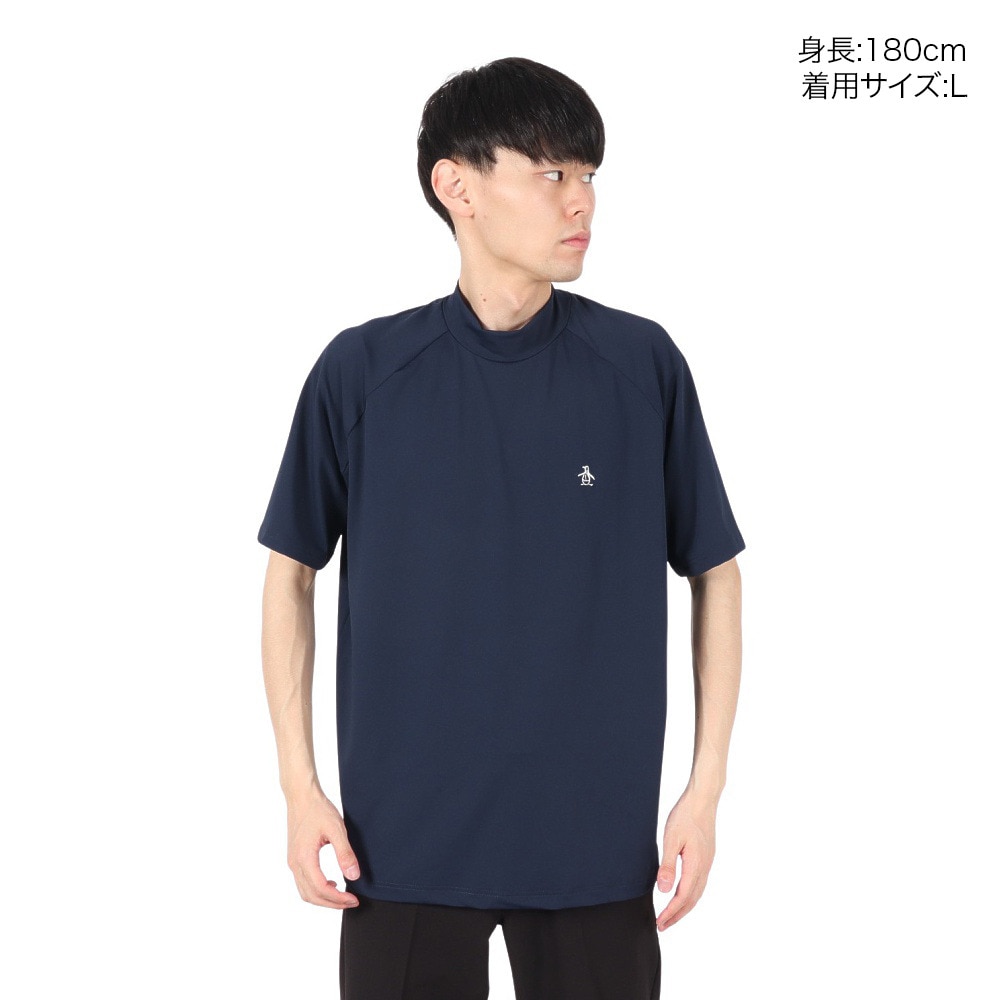 マンシングウエア（MUNSING WEAR）（メンズ）ゴルフウェア ペンギン バイ マンシングウェア モックネックグラフィックシャツ MU5SHS13M NV00