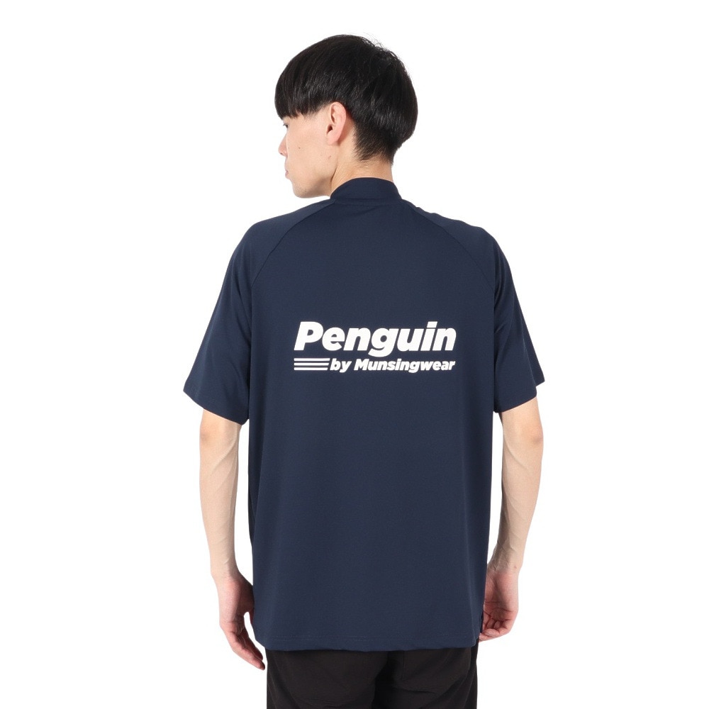 マンシングウエア（MUNSING WEAR）（メンズ）ゴルフウェア ペンギン バイ マンシングウェア モックネックグラフィックシャツ MU5SHS13M NV00