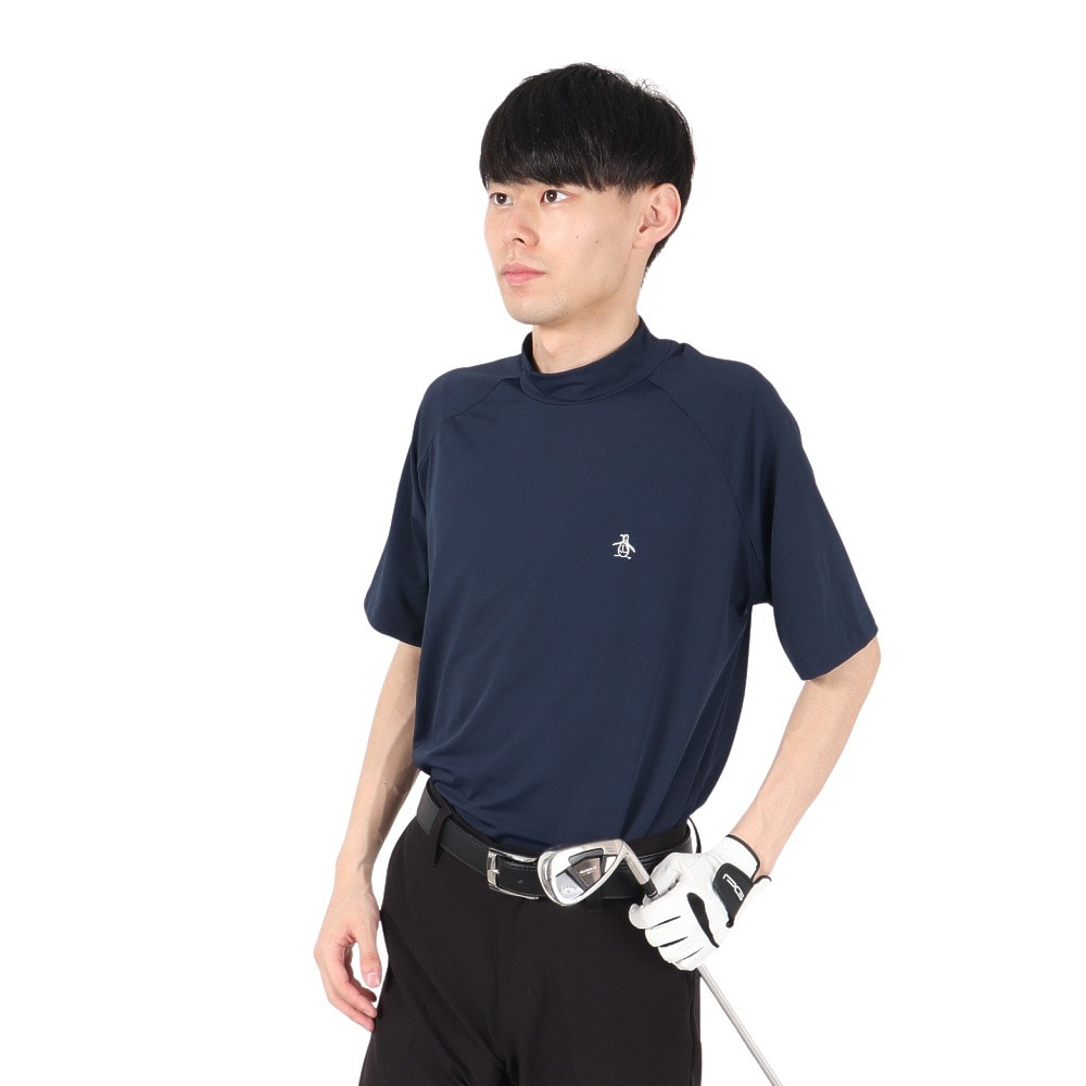 マンシングウエア（MUNSING WEAR）（メンズ）ゴルフウェア ペンギン バイ マンシングウェア モックネックグラフィックシャツ MU5SHS13M NV00