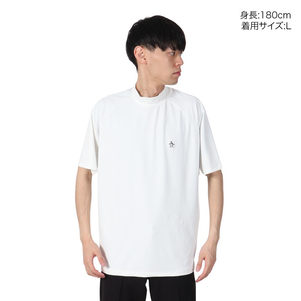 マンシングウエア（MUNSING WEAR）（メンズ）ゴルフウェア ペンギン バイ マンシングウェア モックネックグラフィックシャツ MU5SHS13M WH00