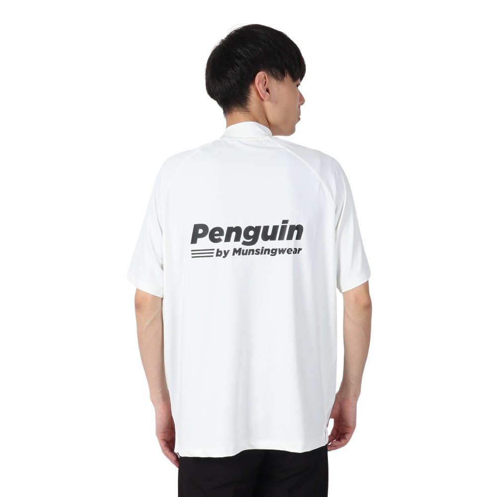 マンシングウエア（MUNSING WEAR）（メンズ）ゴルフウェア ペンギン バイ マンシングウェア モックネックグラフィックシャツ MU5SHS13M WH00