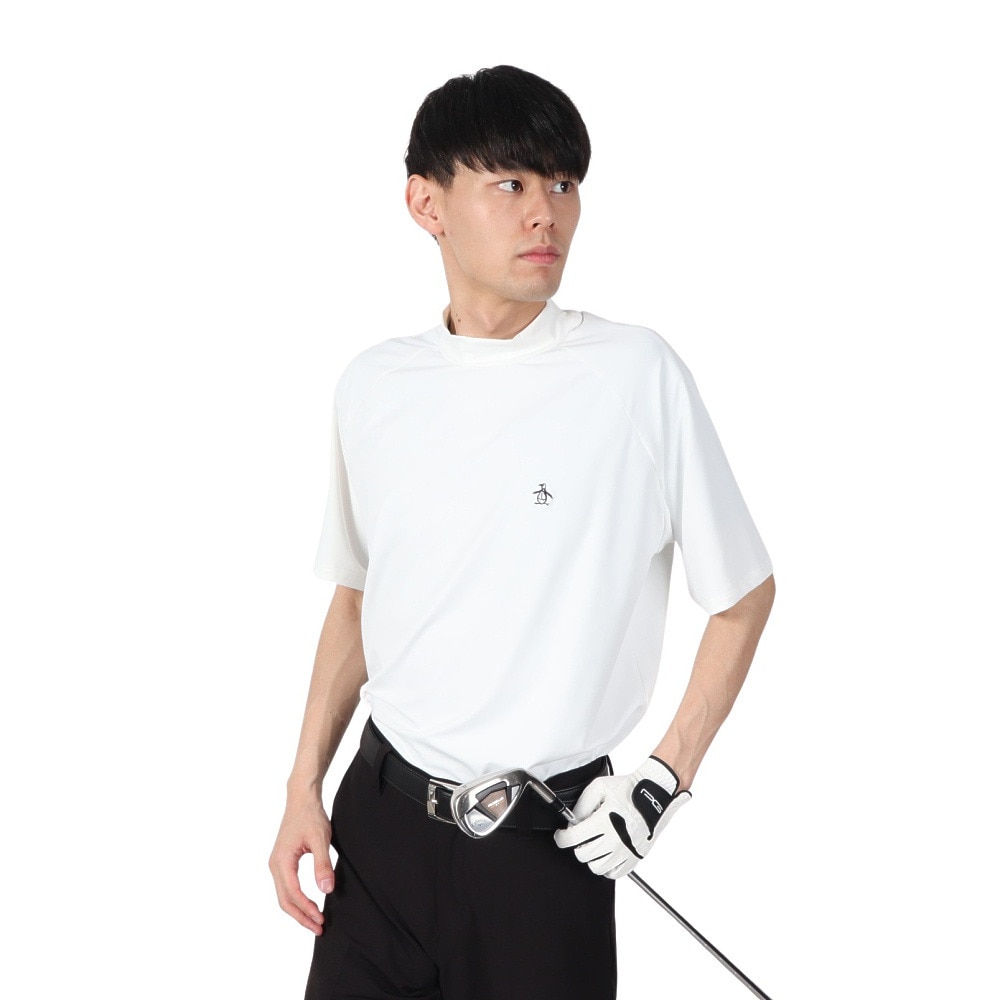 マンシングウエア（MUNSING WEAR）（メンズ）ゴルフウェア ペンギン バイ マンシングウェア モックネックグラフィックシャツ MU5SHS13M WH00