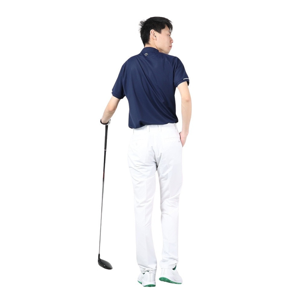 スリクソン（SRIXON）（メンズ）ゴルフウェア 半袖 吸汗速乾 接触冷感 ロゴプリント ジップアップシャツ RGMXJA06 NV00