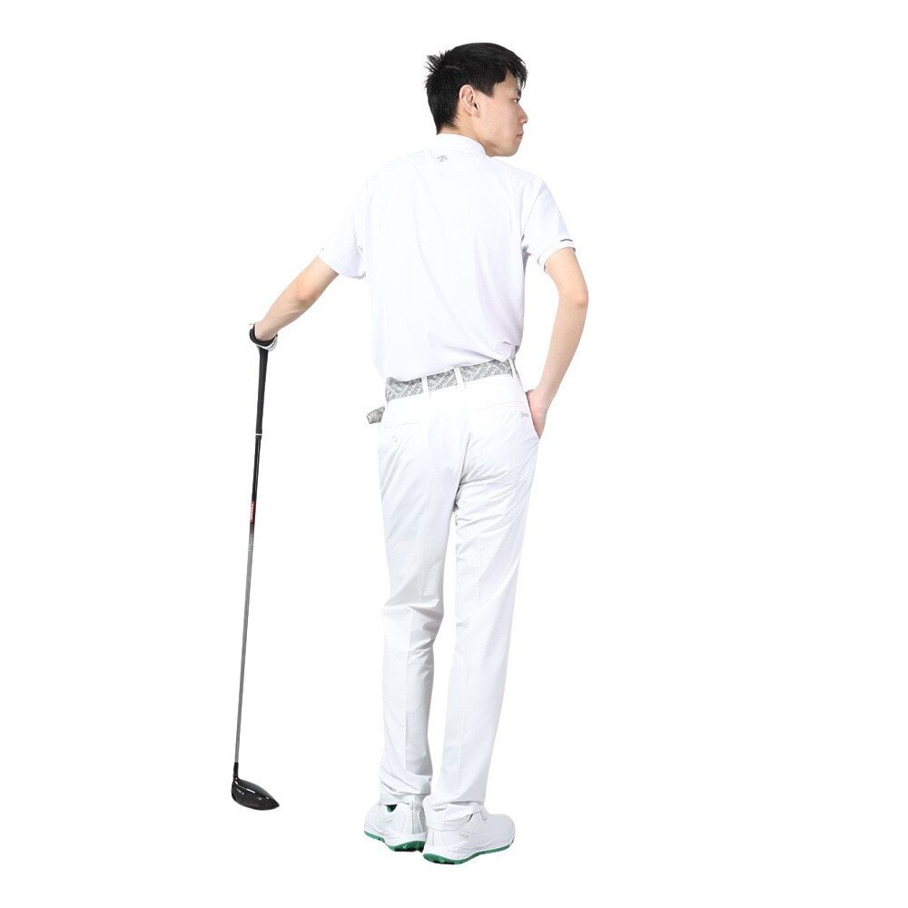 スリクソン（SRIXON）（メンズ）ゴルフウェア 半袖 吸汗速乾 接触冷感 ロゴプリント ジップアップシャツ RGMXJA06 WH00
