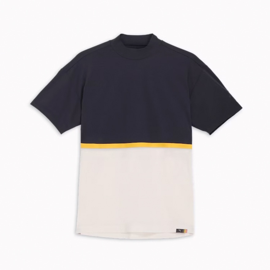 プーマ（PUMA）（メンズ）ゴルフウェア FOG パネル カラー リラックス 半袖 モックネックシャツ 633297-01