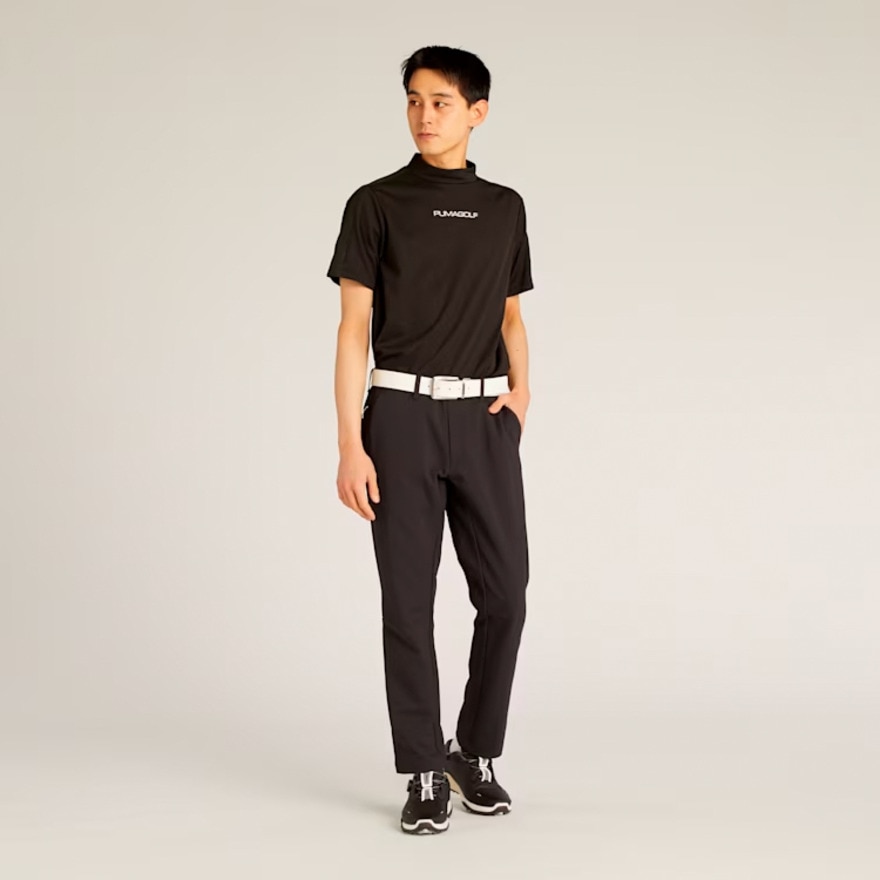 プーマ（PUMA）（メンズ）ゴルフウェア SB ライン スリーブ 半袖 モックネックシャツ 633322-01