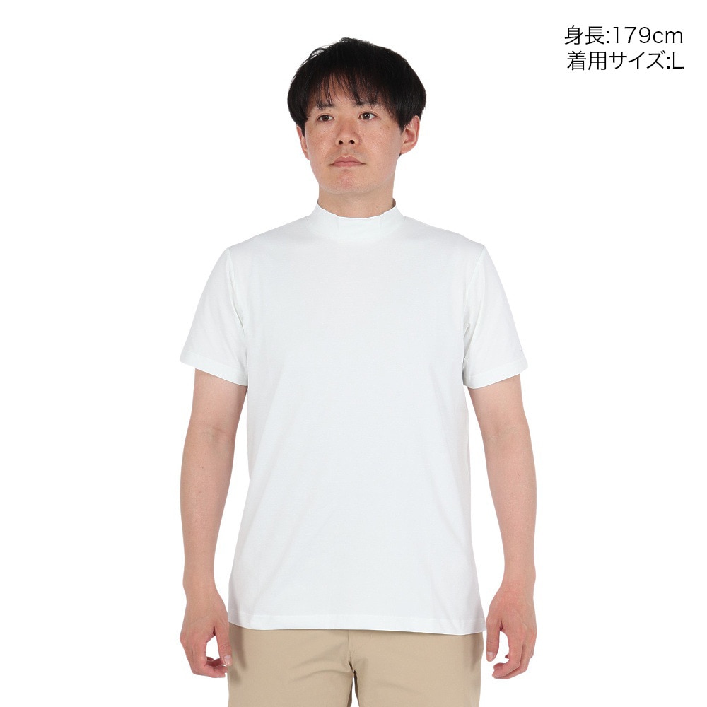 パフォーマンスギア（PG）（メンズ）ゴルフ 半袖 ヘザーモックネックシャツ PG5TTG05 WHT