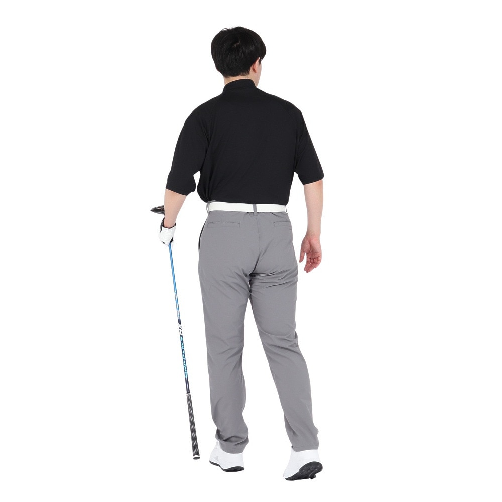 シルバースコット845（SILVERSCOTT845）（メンズ）ゴルフウェア 吸水速乾 WAFFLE 半袖 モックネックシャツ SS25SST007 BLK