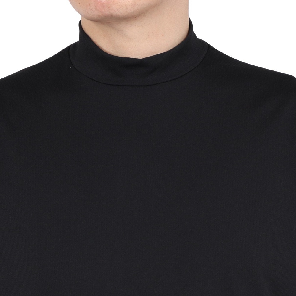 シルバースコット845（SILVERSCOTT845）（メンズ）ゴルフウェア 吸水速乾 WAFFLE 半袖 モックネックシャツ SS25SST007 BLK