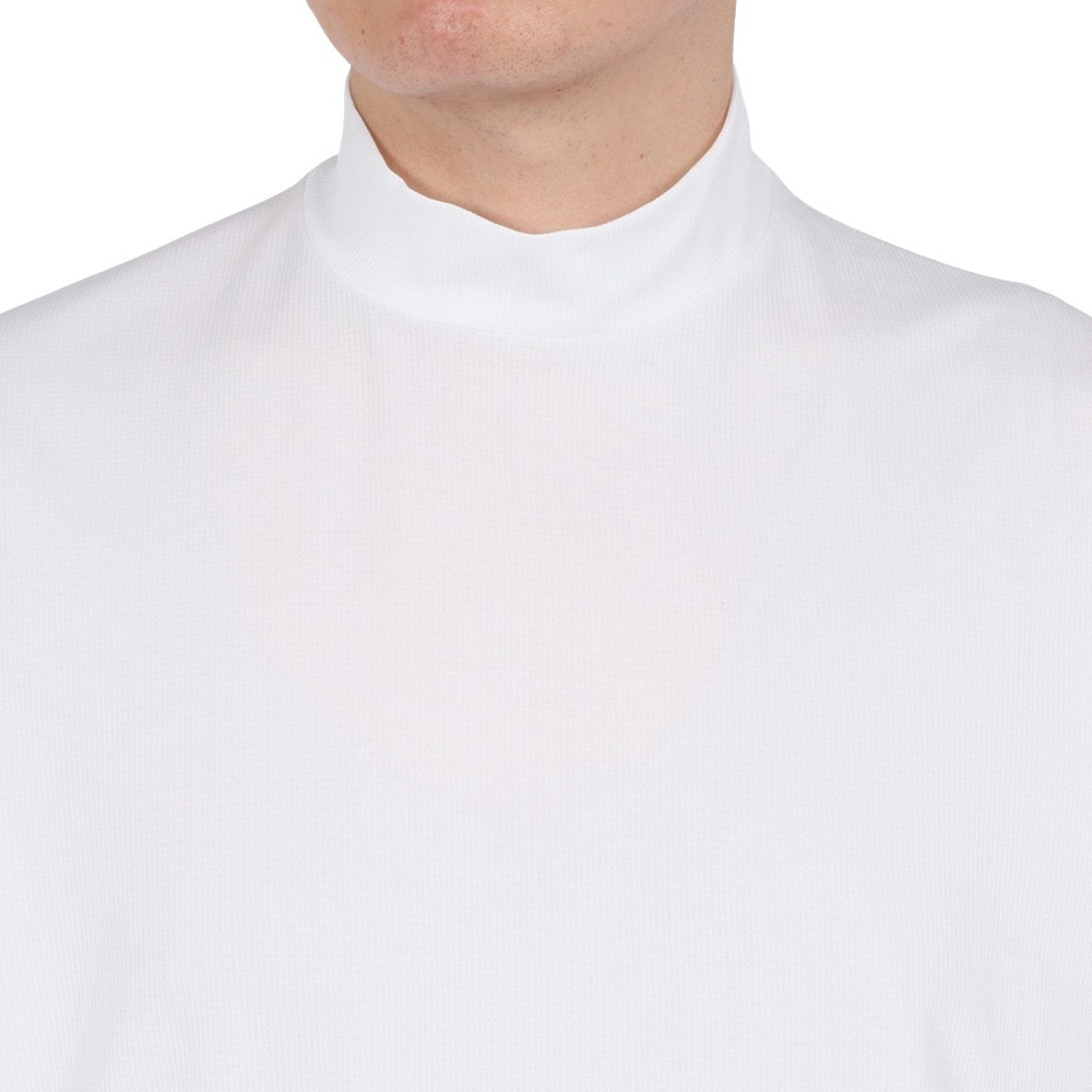 シルバースコット845（SILVERSCOTT845）（メンズ）ゴルフウェア 吸水速乾 WAFFLE 半袖 モックネックシャツ SS25SST007 WHT