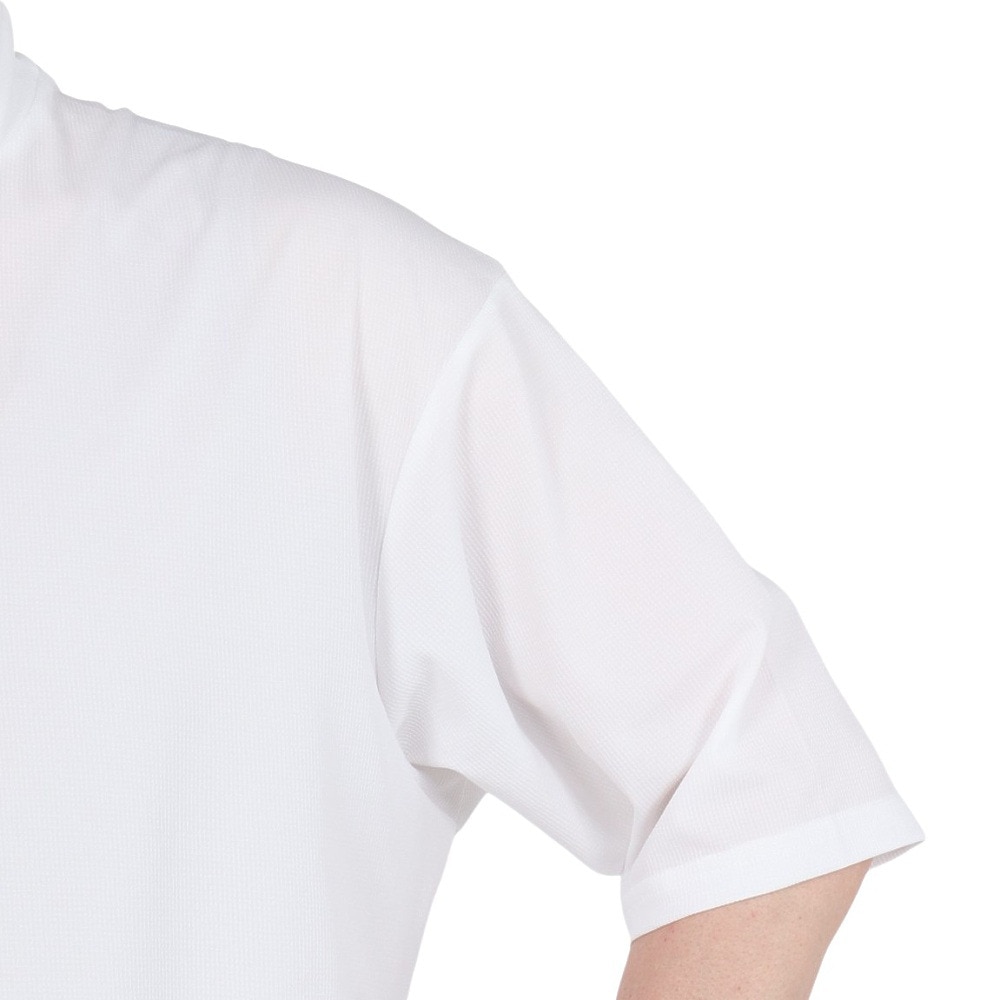 シルバースコット845（SILVERSCOTT845）（メンズ）ゴルフウェア 吸水速乾 WAFFLE 半袖 モックネックシャツ SS25SST007 WHT