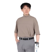 (メンズ)ゴルフウェア 吸水速乾 クイックドライ 半袖 モックネックシャツ SS25SST010 BEG