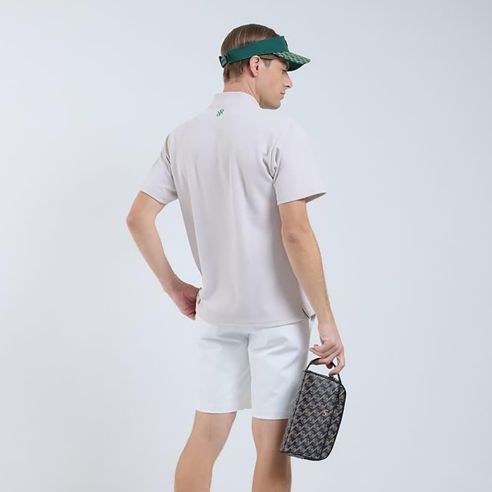 レザレクション（Resurrection）（メンズ）モックネック ゴルフ 半袖 スーパーベーシックモックネック RELAX FIT BE12IN15-M