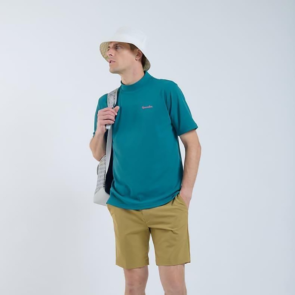 レザレクション（Resurrection）（メンズ）モックネック ゴルフ 半袖 スーパーベーシックモックネック RELAX FIT BE12IN15-M