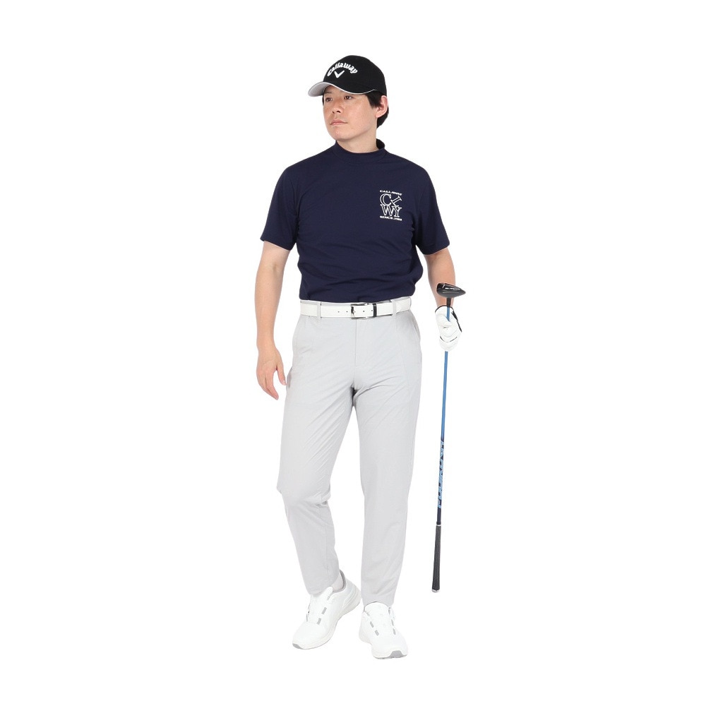 キャロウェイ（CALLAWAY）（メンズ）ゴルフ 半袖 ハイゲージ鹿の子モックネックシャツ C25234100-1120
