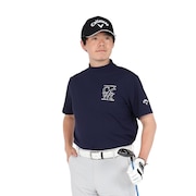 (メンズ)ゴルフ 半袖 ハイゲージ鹿の子モックネックシャツ C25234100